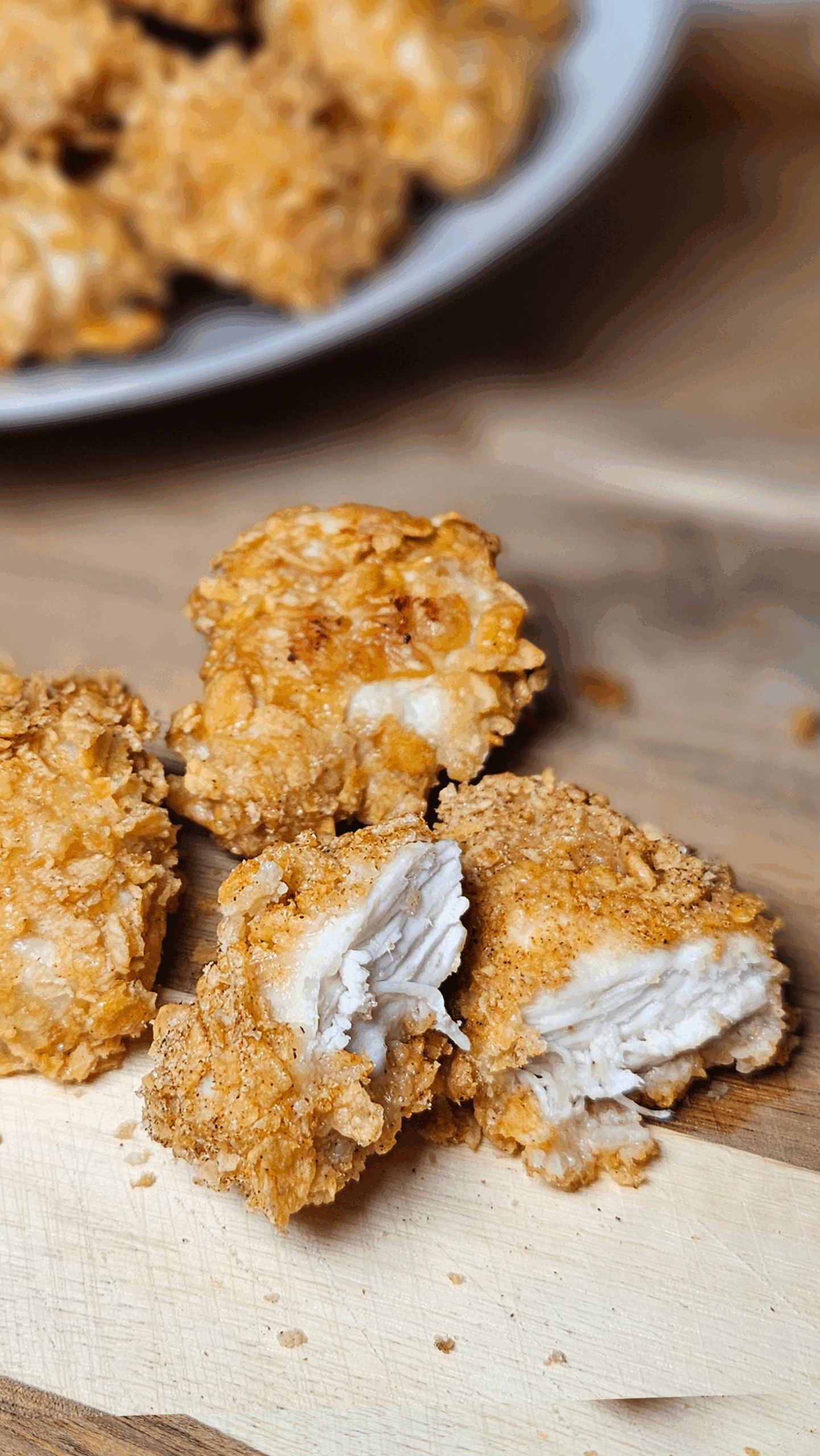 Crispy Nuggets – knusprige Chicken Nuggets mit Cornflakes-Panade (ohne ... Crispy Nuggets – knusprige Chicken Nuggets mit Cornflakes-Panade (ohne ...